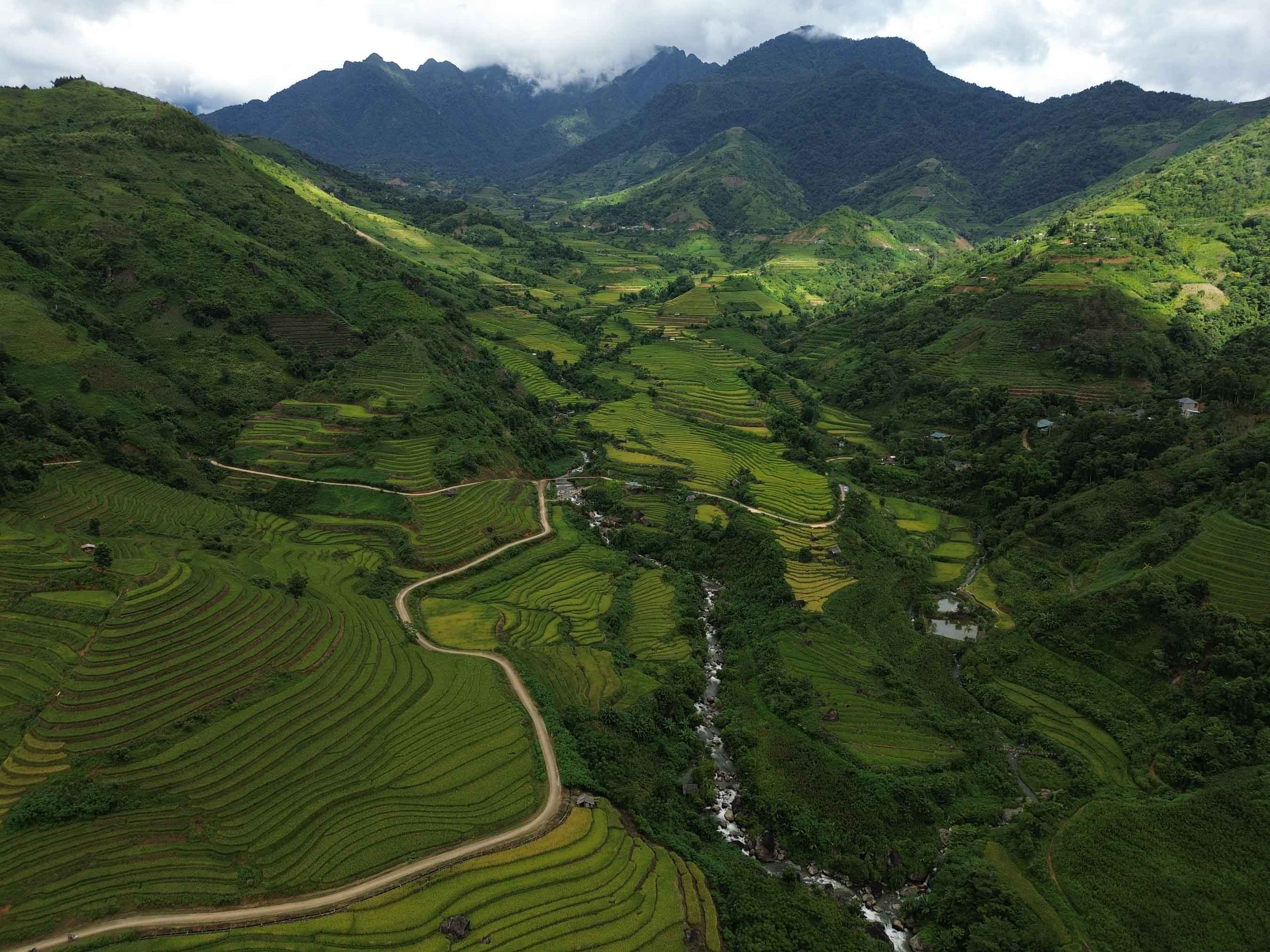 Aerial view of the highlands